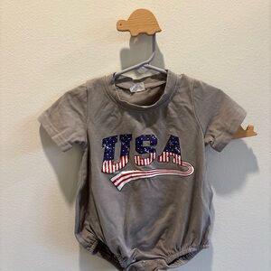 Toddler Gray USA Graphic Short-Sleeve Tee